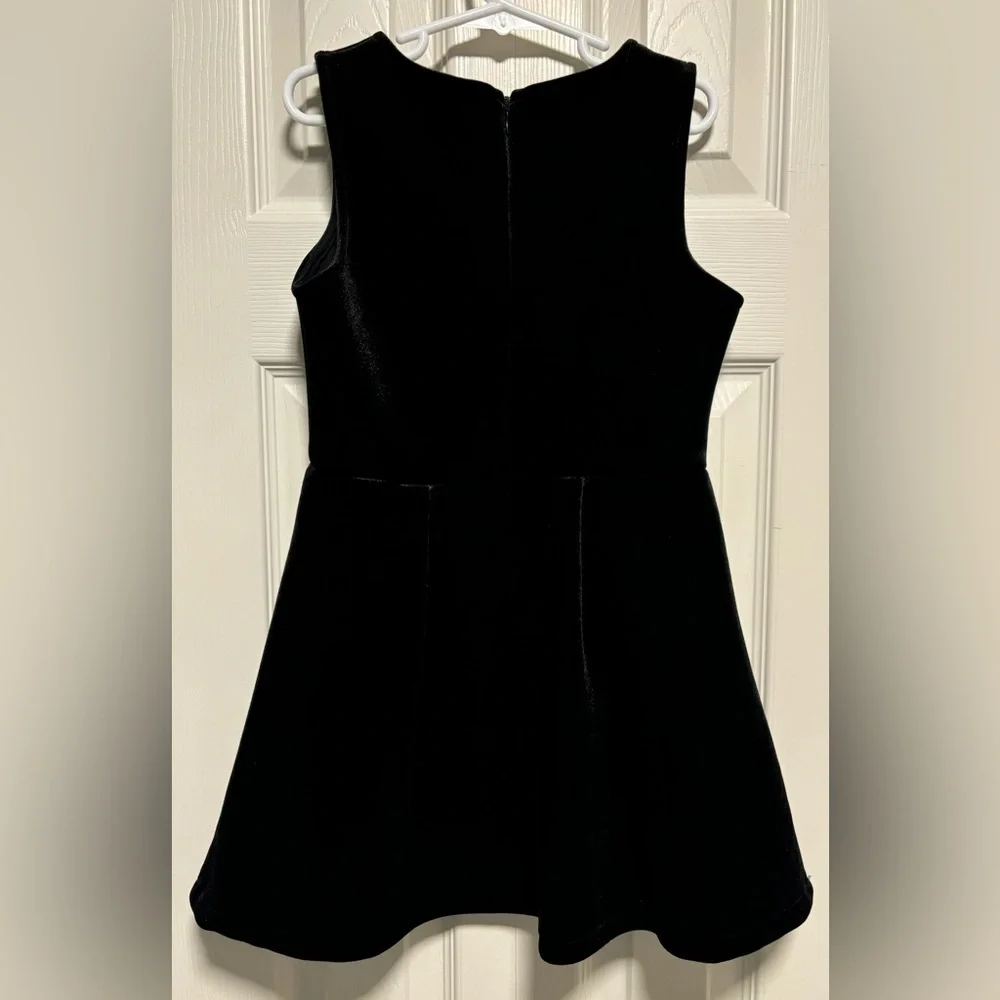 Exhilaration Girls Black Velvet Holiday Christmas  Dress